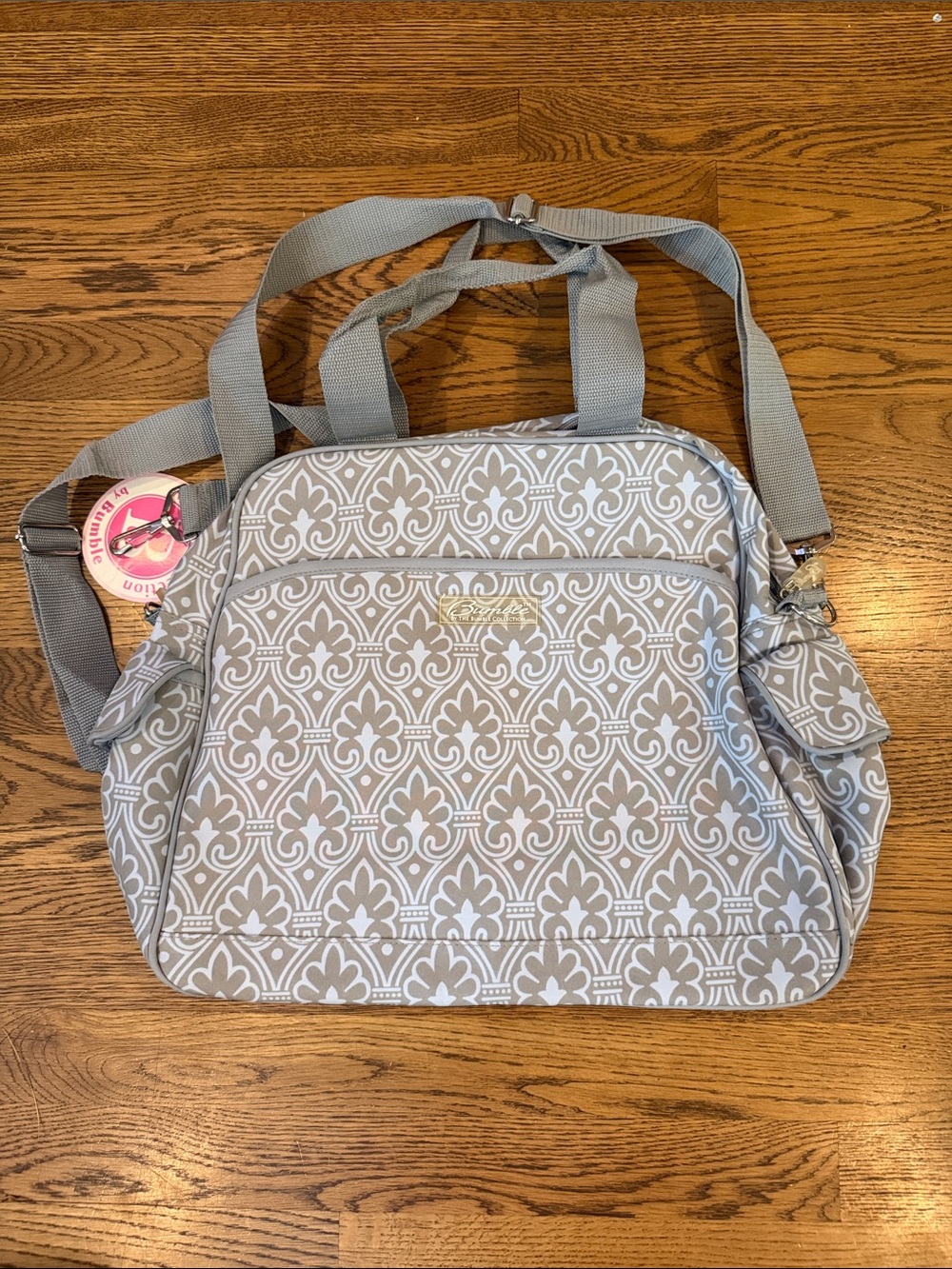 Bumble Brittany Diaper Bag Blue Filigree